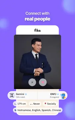 Fika Dating Connect & Meet android App screenshot 0